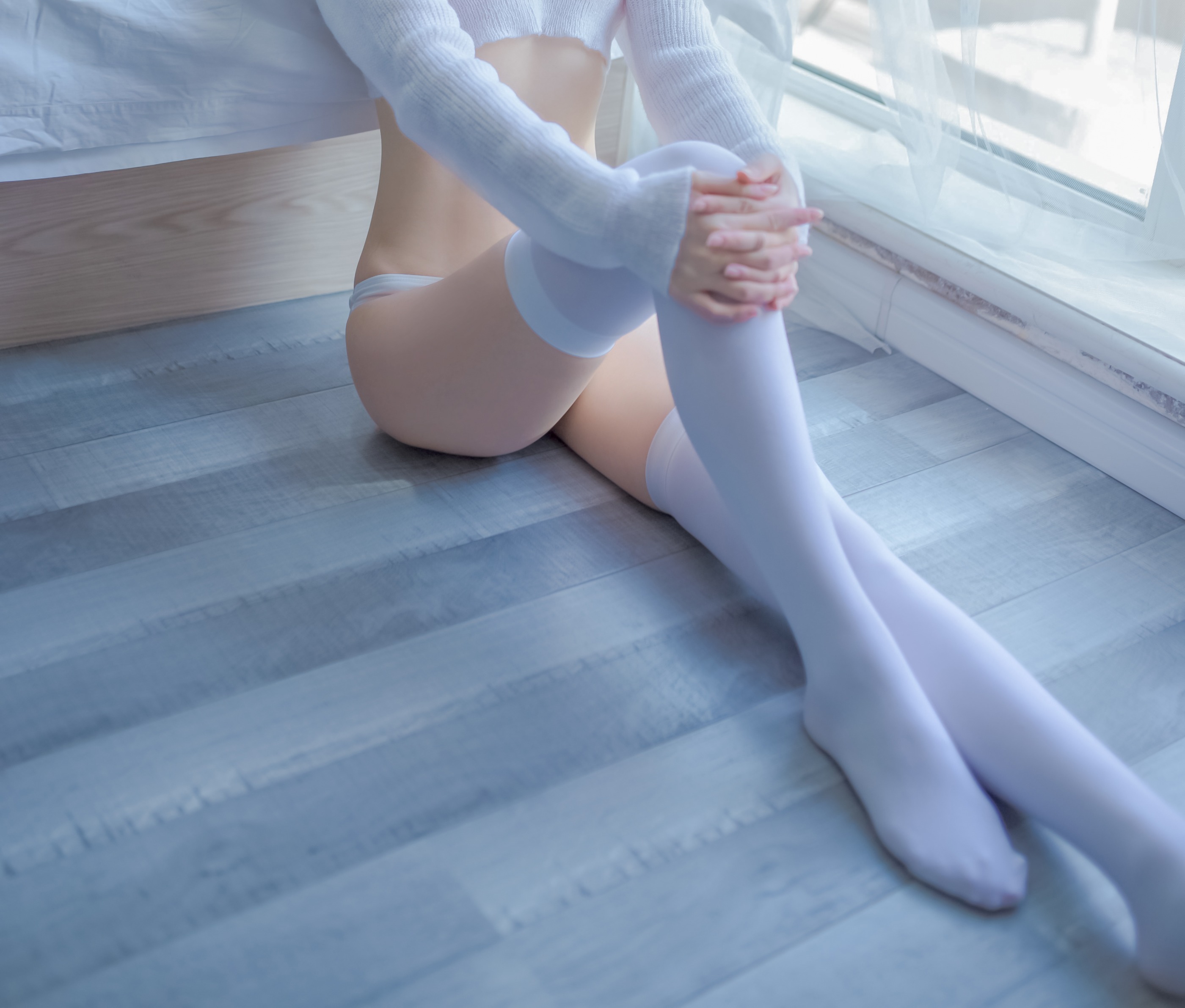图片[1]-翎柒菜菜 – NO.008 白毛衣[25P]-XikXak